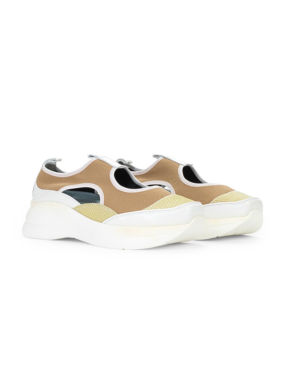 Nicole Saldaña Neutral Multi Slip-On Platform Sneakers